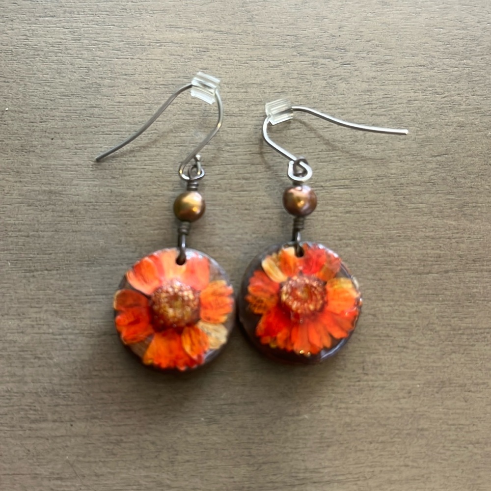 Floral earrings